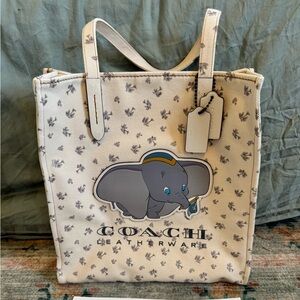 Coach Leatherware Tan Tote with Dumbo Motif